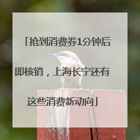 抢到消费券1分钟后即核销，上海长宁还有这些消费新动向