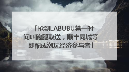 抢到LABUBU第一时间叫跑腿取送，顺丰同城等即配成潮玩经济参与者
