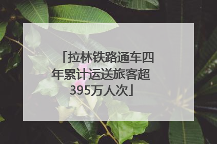 拉林铁路通车四年累计运送旅客超395万人次