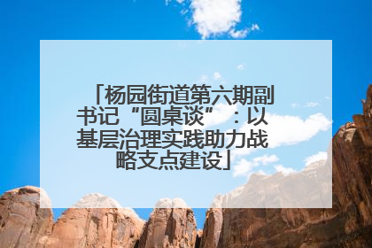 杨园街道第六期副书记“圆桌谈”：以基层治理实践助力战略支点建设