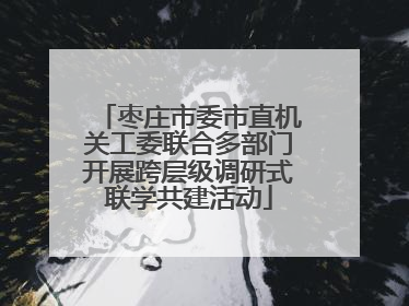 枣庄市委市直机关工委联合多部门开展跨层级调研式联学共建活动
