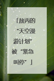 敖丙的“天空漫游计划”被“紧急叫停”