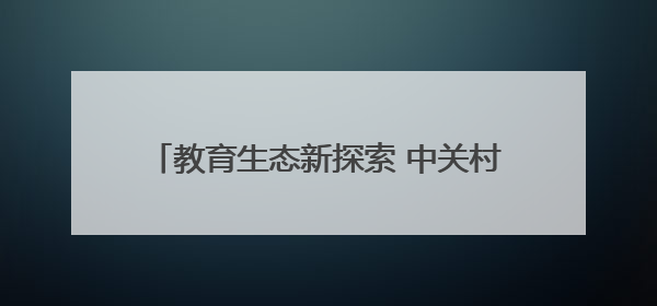 教育生态新探索 中关村三小跨龄教育实践引热议