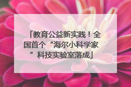 教育公益新实践！全国首个“海尔小科学家”科技实验室落成