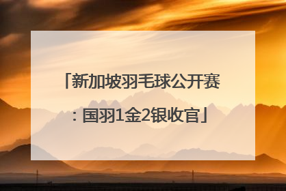 新加坡羽毛球公开赛：国羽1金2银收官