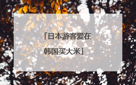 日本游客爱在韩国买大米