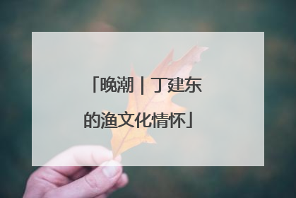 晚潮｜丁建东的渔文化情怀