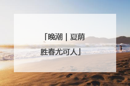 晚潮｜夏荫胜春尤可人