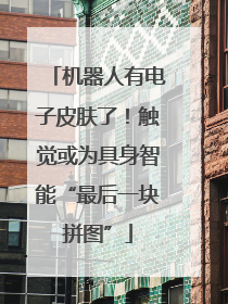 机器人有电子皮肤了！触觉或为具身智能“最后一块拼图”