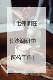 毛伟明在长沙调研中医药工作