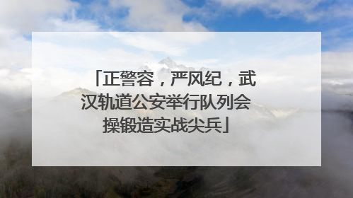 正警容，严风纪，武汉轨道公安举行队列会操锻造实战尖兵