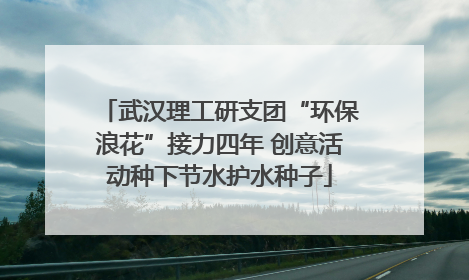 武汉理工研支团“环保浪花”接力四年 创意活动种下节水护水种子
