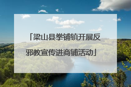 梁山县拳铺镇开展反邪教宣传进商铺活动