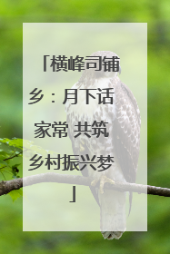 横峰司铺乡：月下话家常 共筑乡村振兴梦
