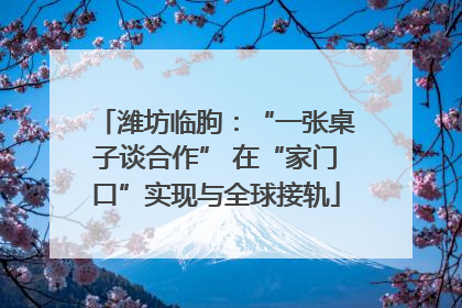 潍坊临朐：“一张桌子谈合作” 在“家门口”实现与全球接轨
