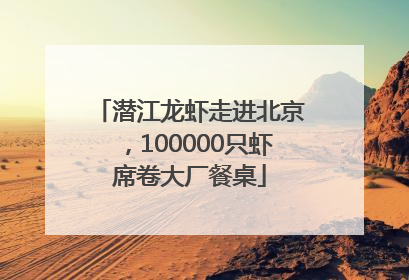 潜江龙虾走进北京，100000只虾席卷大厂餐桌