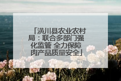 潢川县农业农村局：联合多部门强化监管 全力保障肉产品质量安全