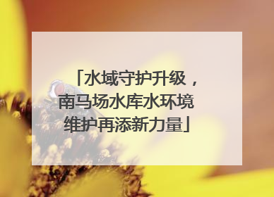 水域守护升级，南马场水库水环境维护再添新力量