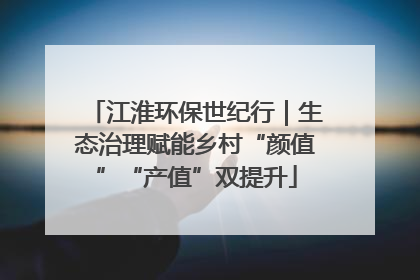 江淮环保世纪行｜生态治理赋能乡村“颜值”“产值”双提升