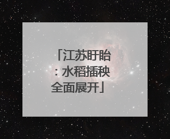 江苏盱眙：水稻插秧全面展开