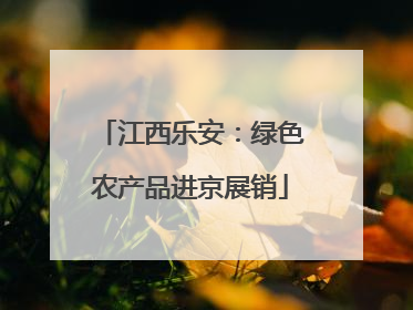 江西乐安：绿色农产品进京展销