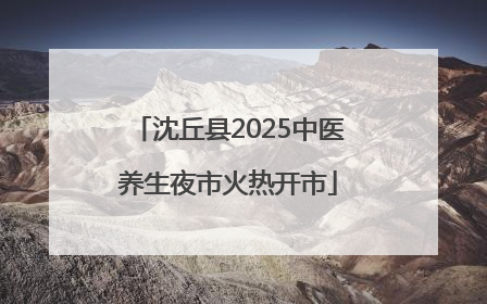 沈丘县2025中医养生夜市火热开市