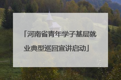 河南省青年学子基层就业典型巡回宣讲启动