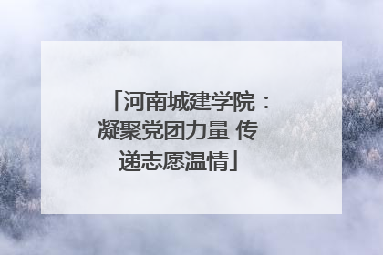河南城建学院：凝聚党团力量 传递志愿温情