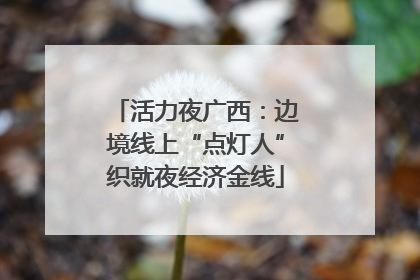 活力夜广西：边境线上“点灯人”织就夜经济金线