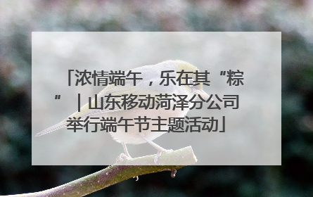 浓情端午，乐在其“粽”｜山东移动菏泽分公司举行端午节主题活动