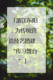 浙江东阳：为传统营造技艺搭建“传习舞台”