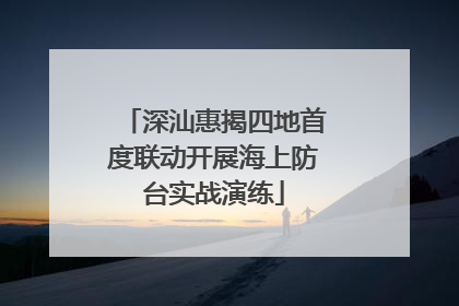 深汕惠揭四地首度联动开展海上防台实战演练
