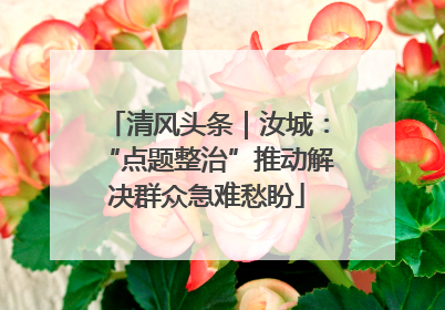清风头条｜汝城：“点题整治”推动解决群众急难愁盼