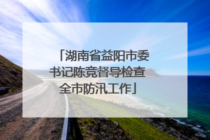 湖南省益阳市委书记陈竞督导检查全市防汛工作