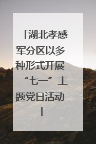 湖北孝感军分区以多种形式开展“七一”主题党日活动