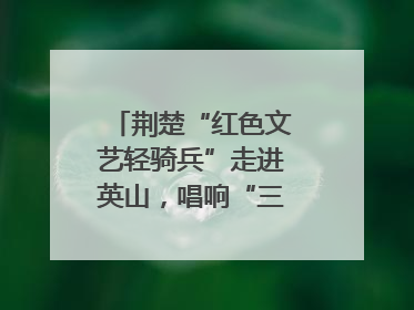 荆楚“红色文艺轻骑兵”走进英山，唱响“三大精神”