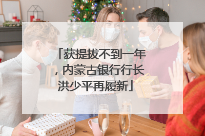 获提拔不到一年，内蒙古银行行长洪少平再履新