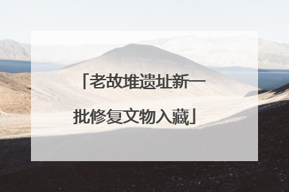 老故堆遗址新一批修复文物入藏