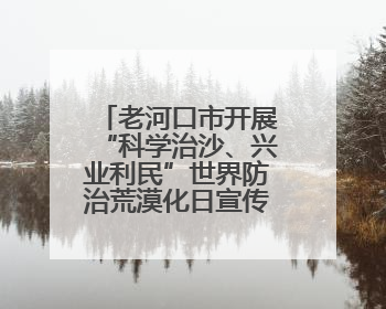 老河口市开展“科学治沙、兴业利民”世界防治荒漠化日宣传活动