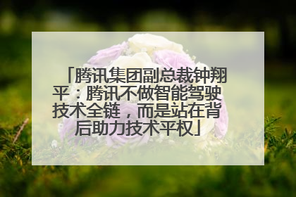 腾讯集团副总裁钟翔平：腾讯不做智能驾驶技术全链，而是站在背后助力技术平权