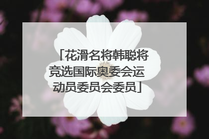 花滑名将韩聪将竞选国际奥委会运动员委员会委员