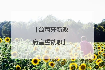 葡萄牙新政府宣誓就职