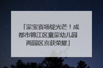 蒙宝赛场绽光芒！成都市锦江区童蒙幼儿园两园区喜获荣耀