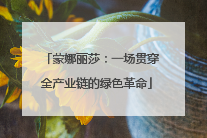 蒙娜丽莎：一场贯穿全产业链的绿色革命