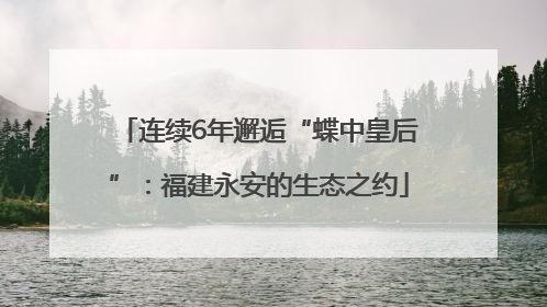 连续6年邂逅“蝶中皇后”：福建永安的生态之约
