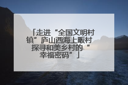 走进“全国文明村镇”庐山西海上畈村 探寻和美乡村的“幸福密码”