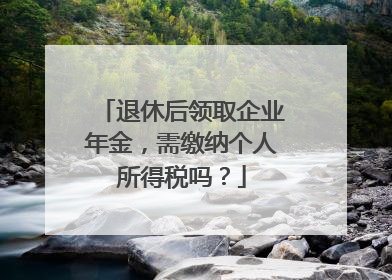 退休后领取企业年金，需缴纳个人所得税吗？