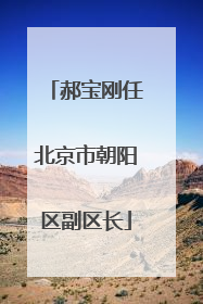 郝宝刚任北京市朝阳区副区长