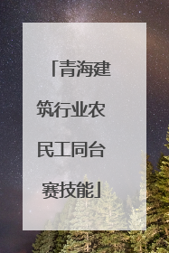 青海建筑行业农民工同台赛技能