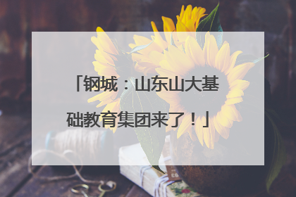 钢城：山东山大基础教育集团来了！